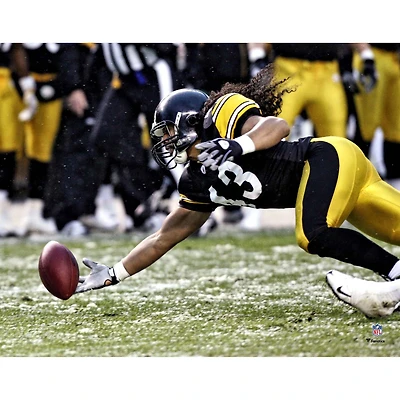 Troy Polamalu Pittsburgh Steelers Fanatics Authentic Unsigned 2008 Diving Interception Photograph