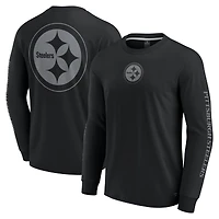 T-shirt unisexe à manches longues Fanatics noir des Pittsburgh Steelers Elements Strive