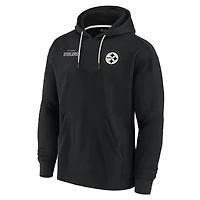 Unisex Fanatics Black Pittsburgh Steelers Elements Super Soft Fleece Pullover Hoodie