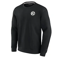 Sweat-shirt unisexe Fanatics noir ultra doux des Pittsburgh Steelers Elements