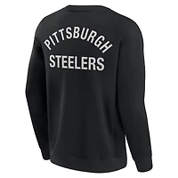 Sweat-shirt unisexe Fanatics noir ultra doux des Pittsburgh Steelers Elements