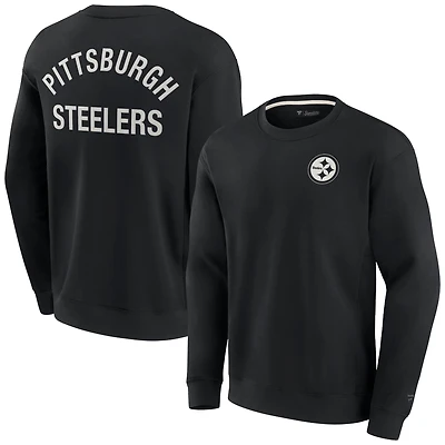 Unisex Fanatics Black Pittsburgh Steelers Elements Super Soft Pullover Sweatshirt