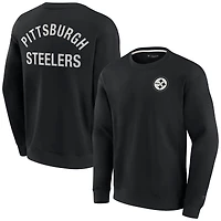 Sweat-shirt unisexe Fanatics noir ultra doux des Pittsburgh Steelers Elements