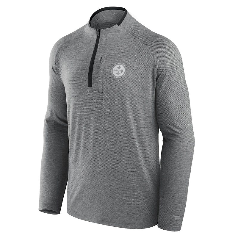 Unisex Fanatics Charcoal Pittsburgh Steelers Front Office Performance Primary Quarter-Zip Jacket