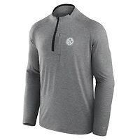 Unisex Fanatics Charcoal Pittsburgh Steelers Front Office Performance Primary Quarter-Zip Jacket