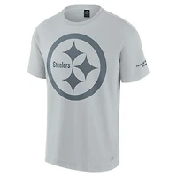 T-shirt unisexe Fanatics gris emblématique des Pittsburgh Steelers Elements