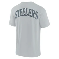 T-shirt unisexe Fanatics gris emblématique des Pittsburgh Steelers Elements