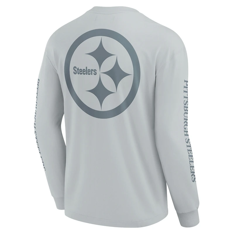 T-shirt unisexe gris à manches longues Fanatics des Pittsburgh Steelers Elements Strive