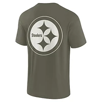 T-shirt unisexe Fanatics Olive Pittsburgh Steelers Elements super doux à manches courtes
