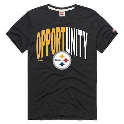Unisex Homage Charcoal Pittsburgh Steelers 2025 Inspire Change Opportunity Tri-Blend T-Shirt