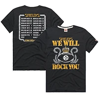 Unisex Homage Charcoal Pittsburgh Steelers 2026 NFL Schedule Queen Tri-Blend T-Shirt