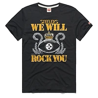 Unisex Homage Charcoal Pittsburgh Steelers 2026 NFL Schedule Queen Tri-Blend T-Shirt