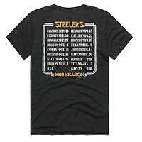 T-shirt unisexe Hommage Charcoal Pittsburgh Steelers 2026 NFL Calendar Queen Tri-Blend