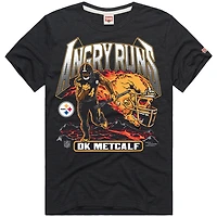 T-shirt unisexe Homage DK Metcalf Charcoal Pittsburgh Steelers Angry Runs Player Graphic Tri-Blend