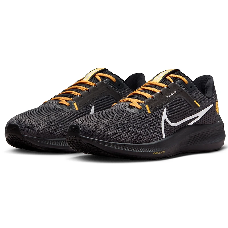 Chaussure de course unisexe Nike Anthracite Pittsburgh Steelers Zoom Pegasus 40
