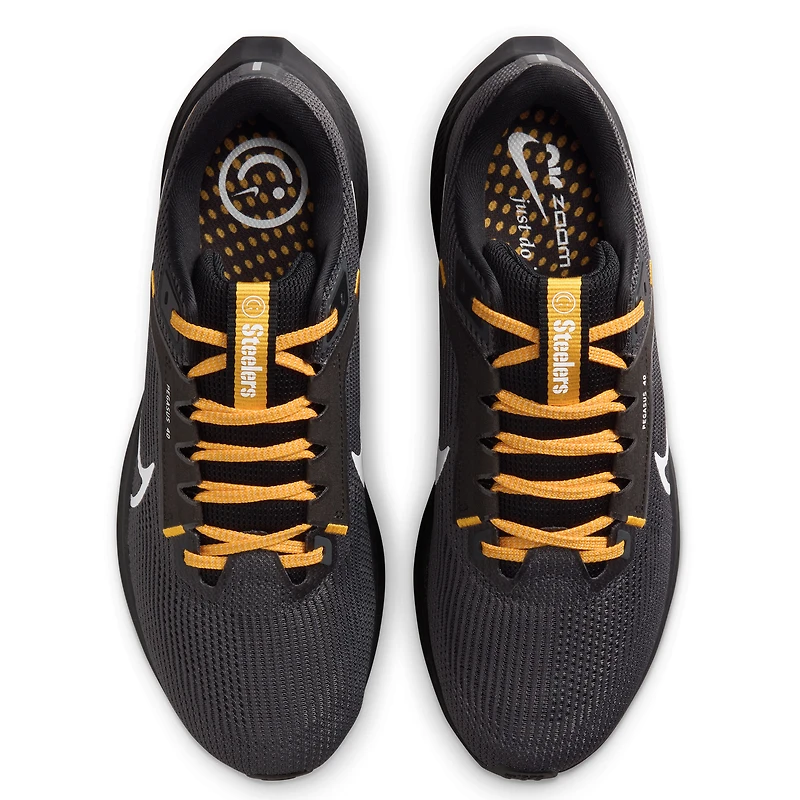 Unisex Nike Anthracite Pittsburgh Steelers Zoom Pegasus 40 Running Shoe