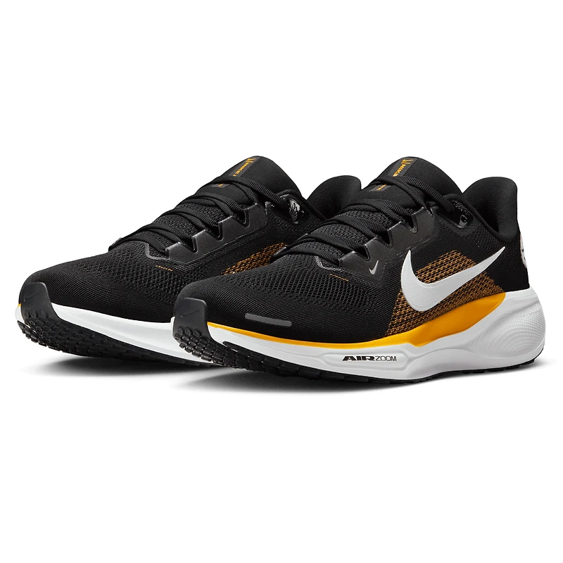 Baskets unisexes Nike Air Zoom Pegasus 41 noires des Pittsburgh Steelers