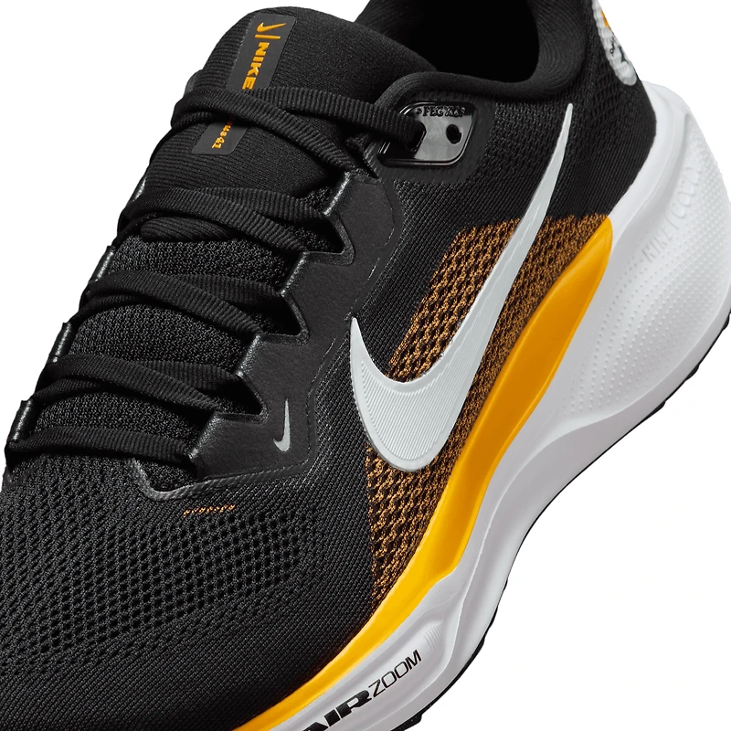 Baskets unisexes Nike Air Zoom Pegasus 41 noires des Pittsburgh Steelers