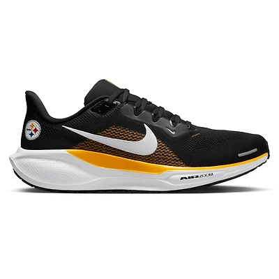 Baskets unisexes Nike Air Zoom Pegasus 41 noires des Pittsburgh Steelers