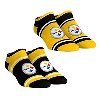 Unisex Rock Em Socks  Pittsburgh Steelers 2-Pack Color Block Low Cut Socks Set