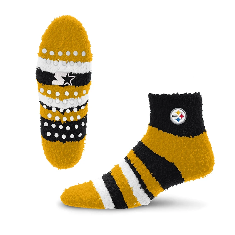 Chaussettes unisexes à rayures confortables des Steelers de Pittsburgh