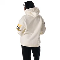Unisex The Wild Collective  Cream Pittsburgh Steelers Stacked Graphic Sleeve Fleece Hoodie