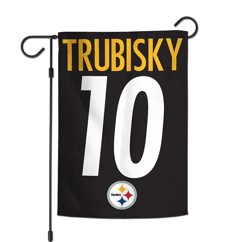 Drapeau de jardin double face WinCraft Mitchell Trubisky Pittsburgh Steelers 30,5 x 45,7 cm
