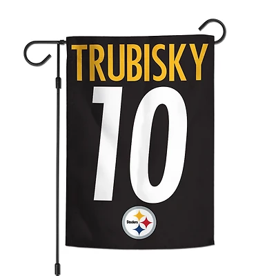 Drapeau de jardin double face WinCraft Mitchell Trubisky Pittsburgh Steelers 30,5 x 45,7 cm