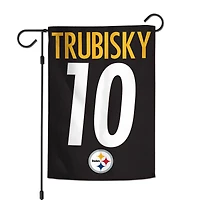Drapeau de jardin double face WinCraft Mitchell Trubisky Pittsburgh Steelers 30,5 x 45,7 cm