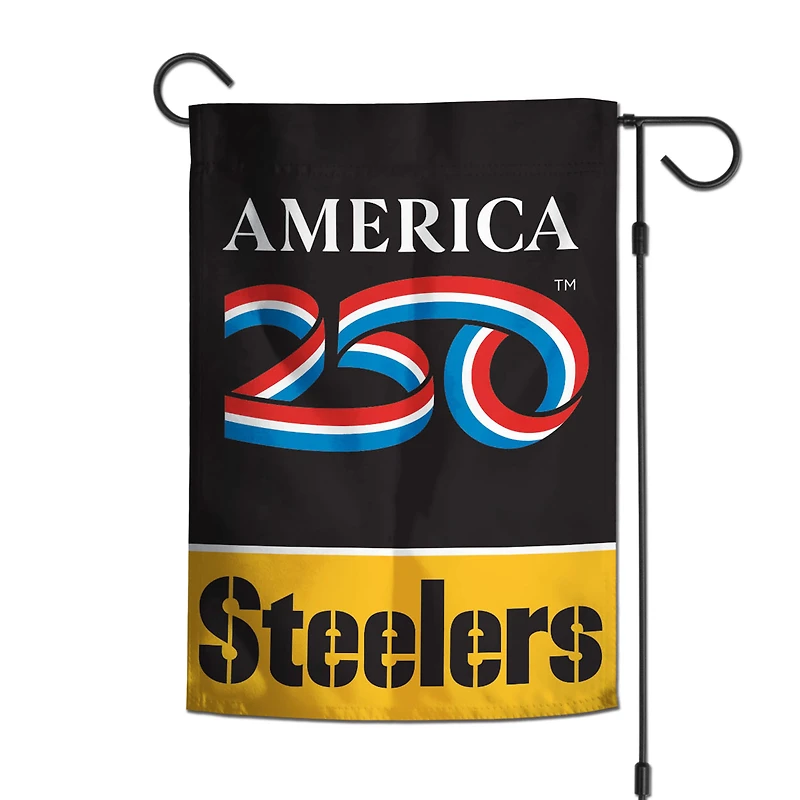 WinCraft Pittsburgh Steelers 12" x 18" Double-Sided America 250 Garden Flag