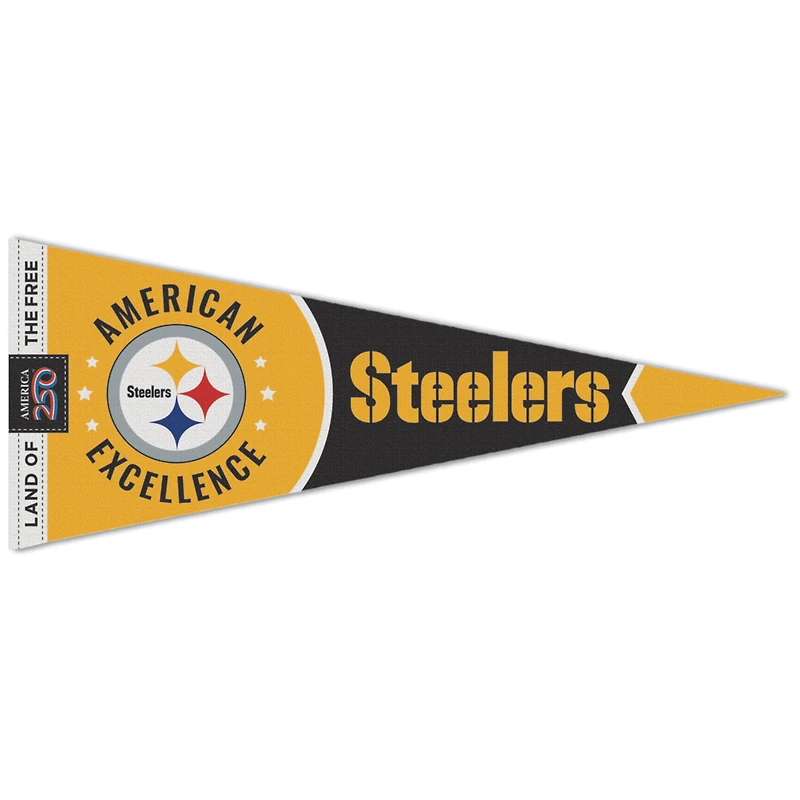 WinCraft Pittsburgh Steelers Fanion de qualité supérieure America 250 12" x 30"