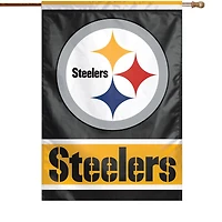 Bannière verticale simple face WinCraft Pittsburgh Steelers 28" x 40" avec logo principal