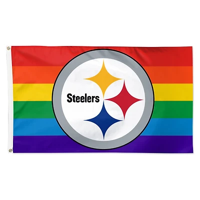 Drapeau de luxe WinCraft Pittsburgh Steelers 91 x 152 cm (3 pi x 5 pi) Pride à une face