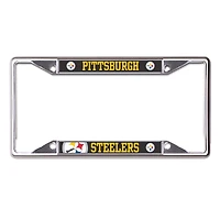 Cadre de plaque d'immatriculation en métal WinCraft Pittsburgh Steelers