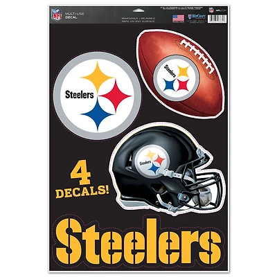 WinCraft Pittsburgh Steelers #1 Fan 11"x 17" Feuille de décalcomanies multi-usages