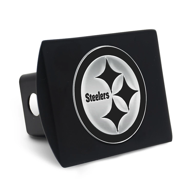 Housse d'attelage WinCraft Premium en métal chromé avec logo des Pittsburgh Steelers