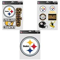 WinCraft Pittsburgh Steelers Three-Pack Fan Decal Set
