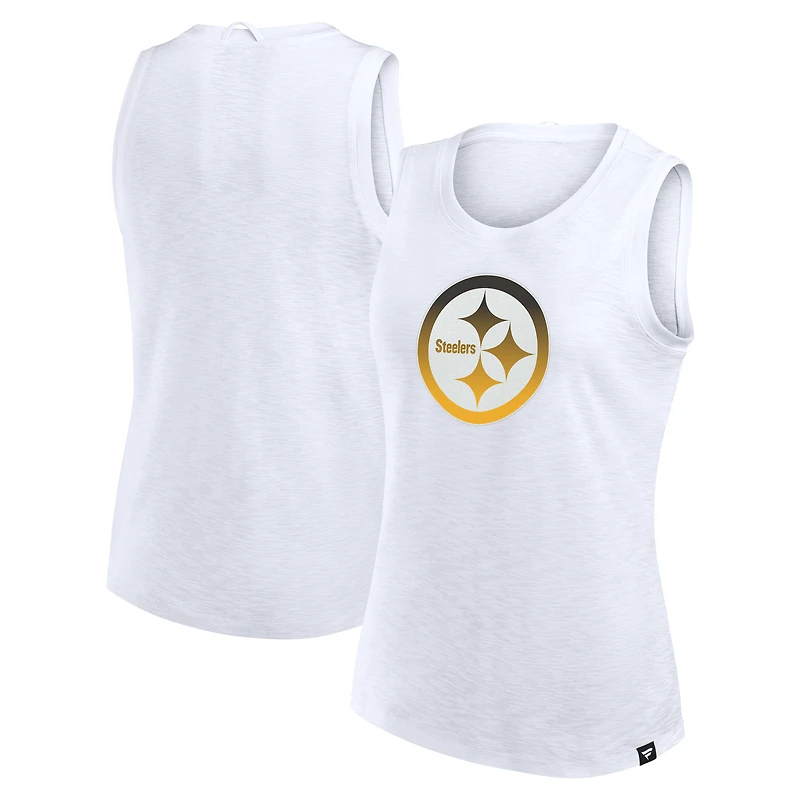 Débardeur flammé blanc Pittsburgh Steelers Fanatics pour femme