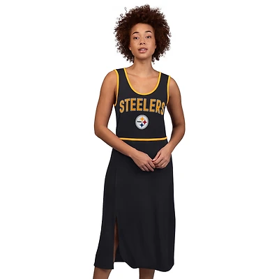 Women's G-III 4Her by Carl Banks  Black Pittsburgh Steelers Center Field Maxi Dress