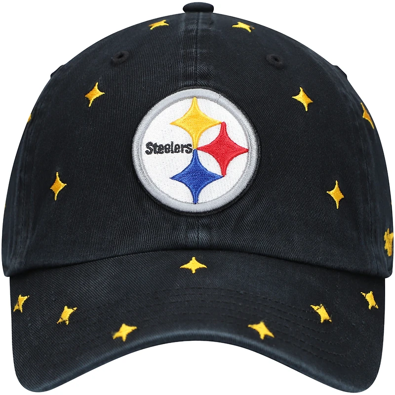 Casquette réglable '47 Pittsburgh Steelers Confetti Clean Up pour femme, noir/or