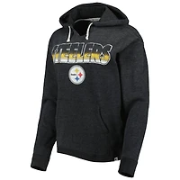 Women's '47 Black Pittsburgh Steelers Color Rise Kennedy Pullover Hoodie