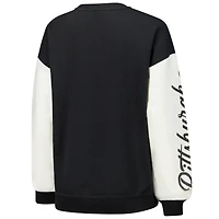 Sweat-shirt à enfiler Andie Double Header '47 noir pour femme des Pittsburgh Steelers