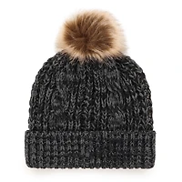 Women's '47 Black Pittsburgh Steelers Meeko Cuffed Knit Hat with Pom