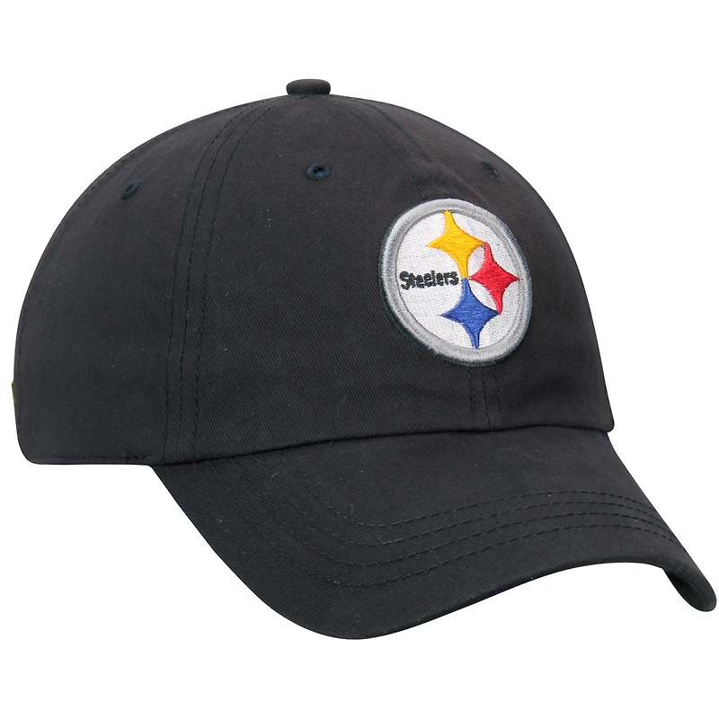 Women's '47 Black Pittsburgh Steelers Miata Clean Up Adjustable Hat