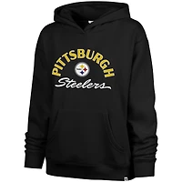 Women's '47 Black Pittsburgh Steelers Plus Whirlwind Naomi Hoodie