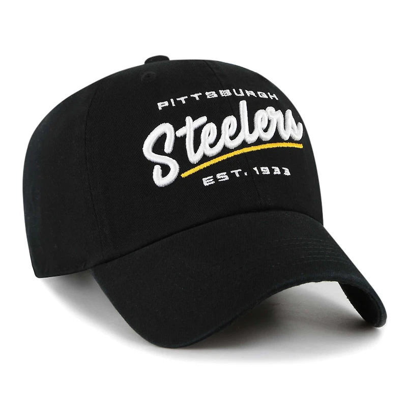 Casquette réglable Sidney Clean Up '47 Pittsburgh Steelers pour femme, noire