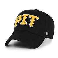 Women's '47  Black Pittsburgh Steelers Zoey Clean Up Adjustable Hat