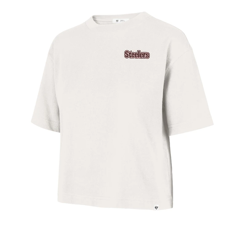 T-shirt femme '47 crème Pittsburgh Steelers Love Letter Reed City