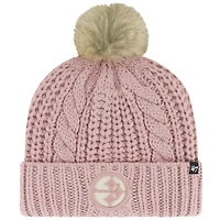 Bonnet tricoté à revers et pompon pour femme '47 Dusty Rose Pittsburgh Steelers Meeko