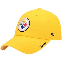 Casquette ajustable pour femme '47 Gold Pittsburgh Steelers Miata Clean Up